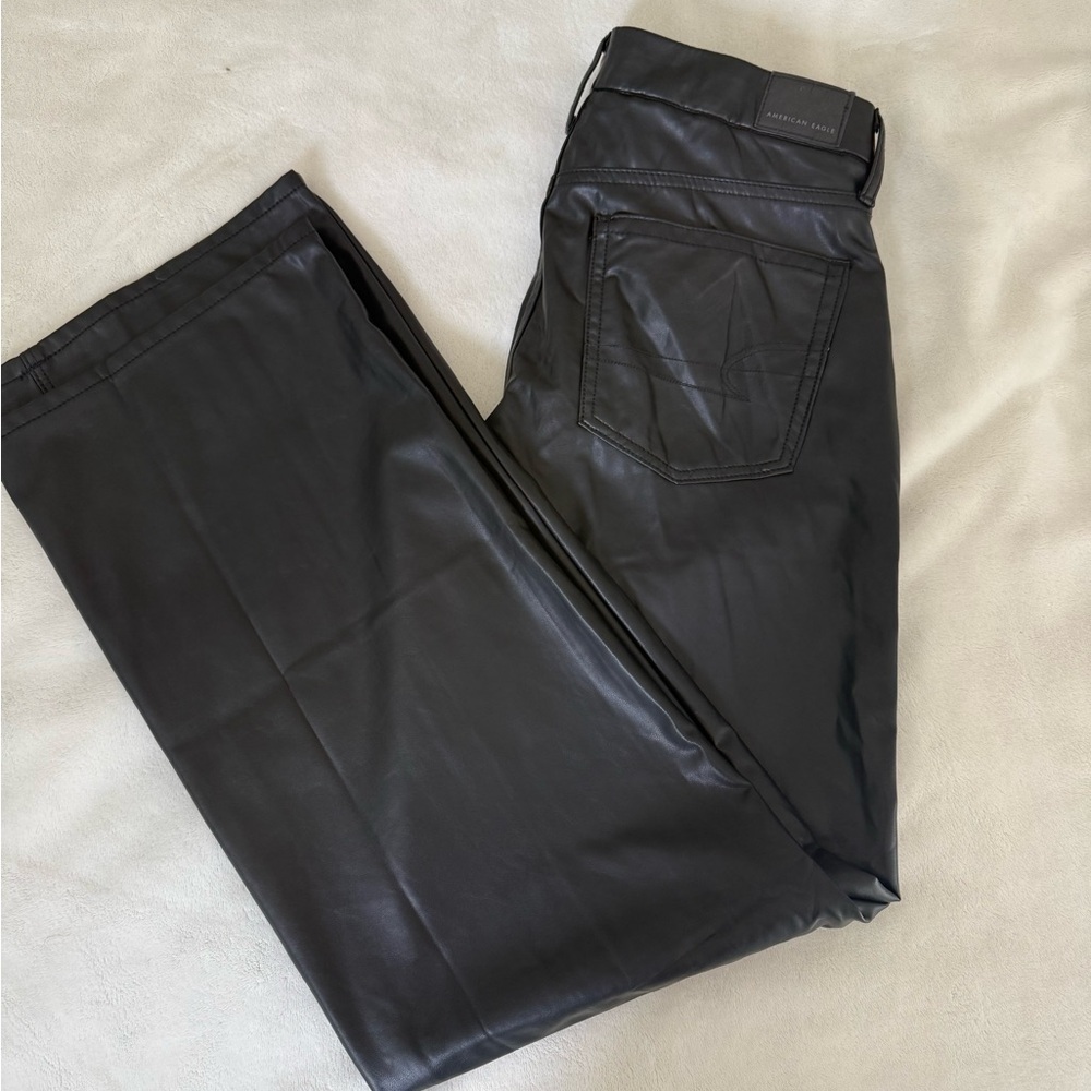 American Eagle Outfitters Black Leather Pants
